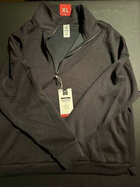 Member's Mark Men's Sandwash Quarter Zip Pullover XL Black